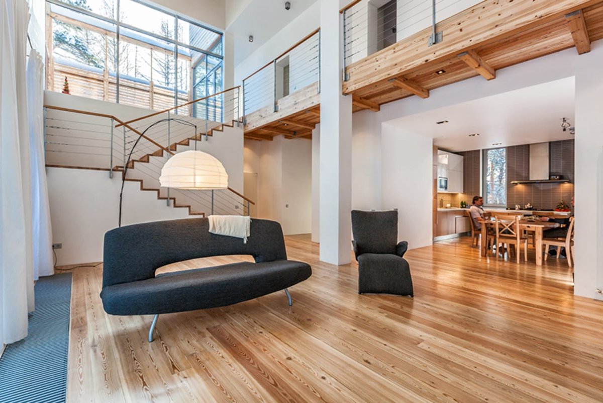 Дом из клееного бруса в скандинавском стиле