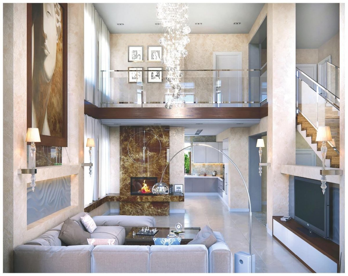 Интерьеры домов со вторым светом