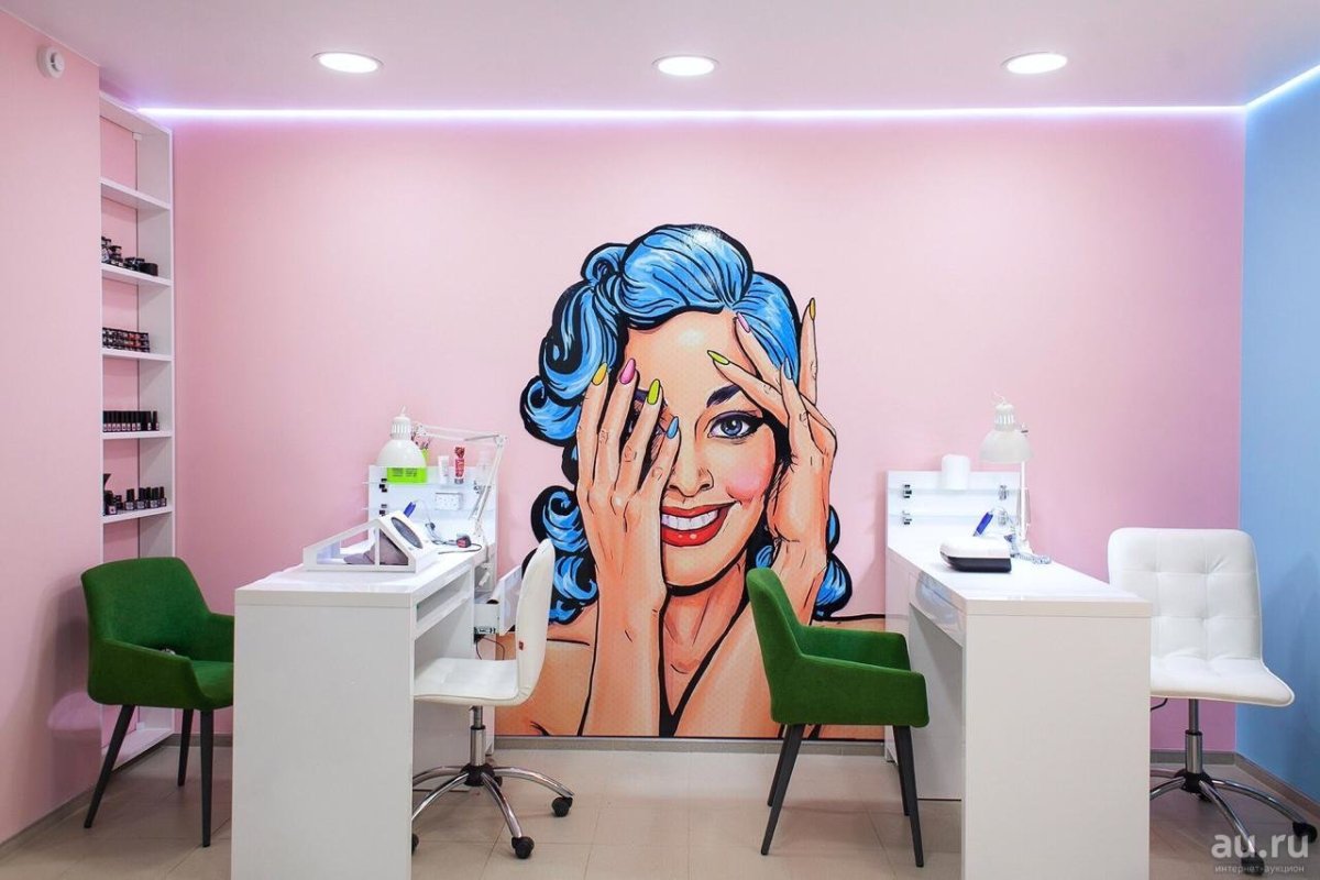 Роспись стен в парикмахерской