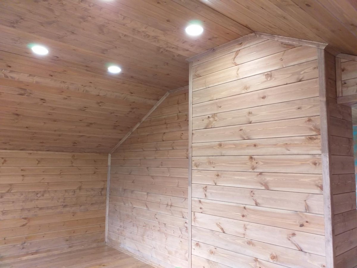 Имитация бруса в интерьере