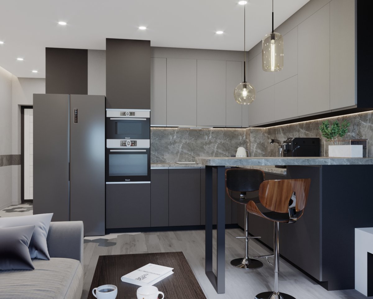 Дизайн кухни для молодого человека