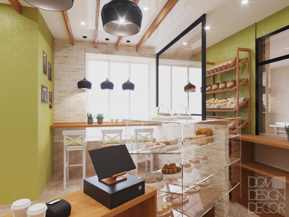 Витрина магазина пекарни