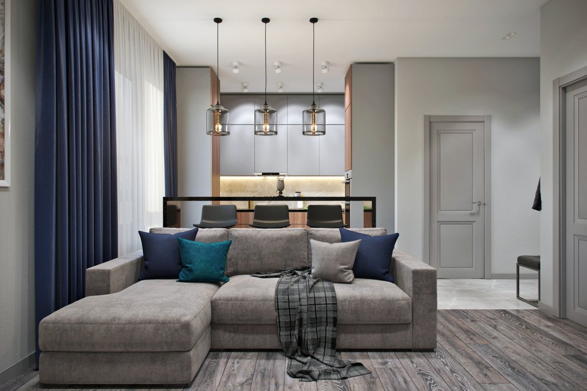 Интерьер евродвушки 45 метров