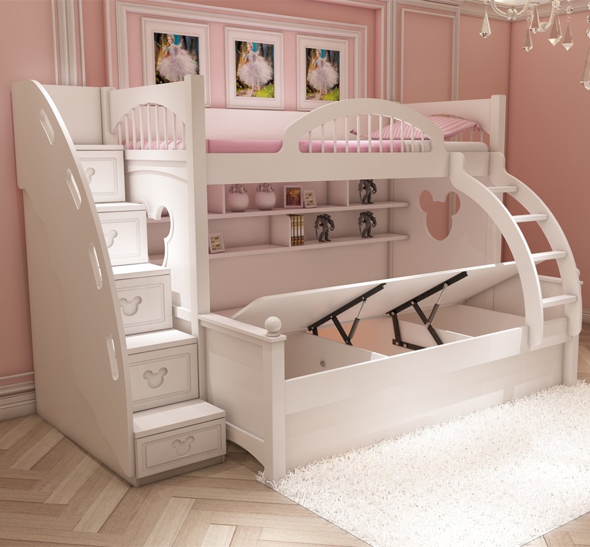 двухэтажная кровать для девочки для мальчика