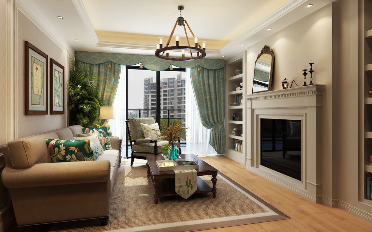 Заброшенная гостиная в американском стиле