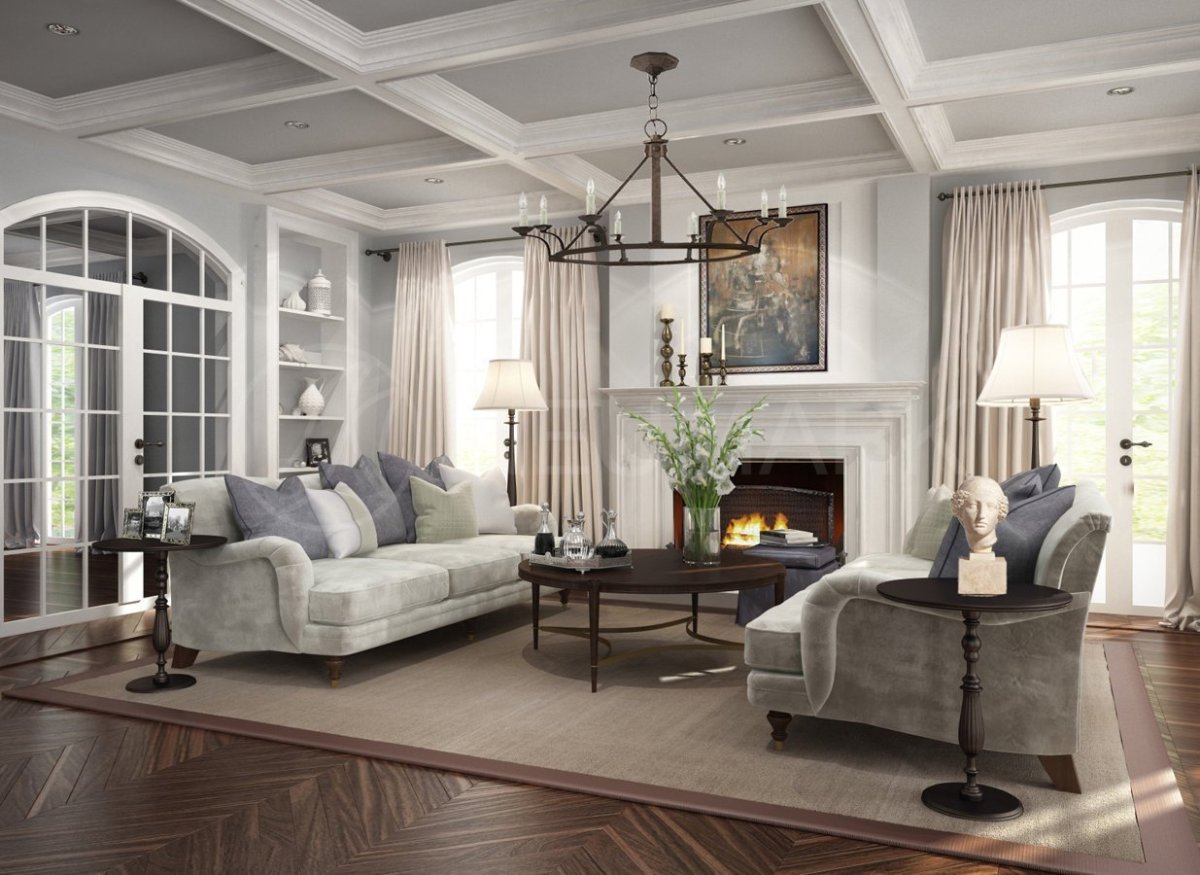 Гостиная американская Неоклассика