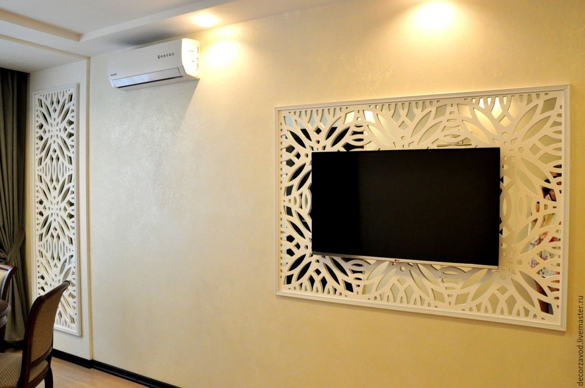 Декоративная рамка для телевизора на стену