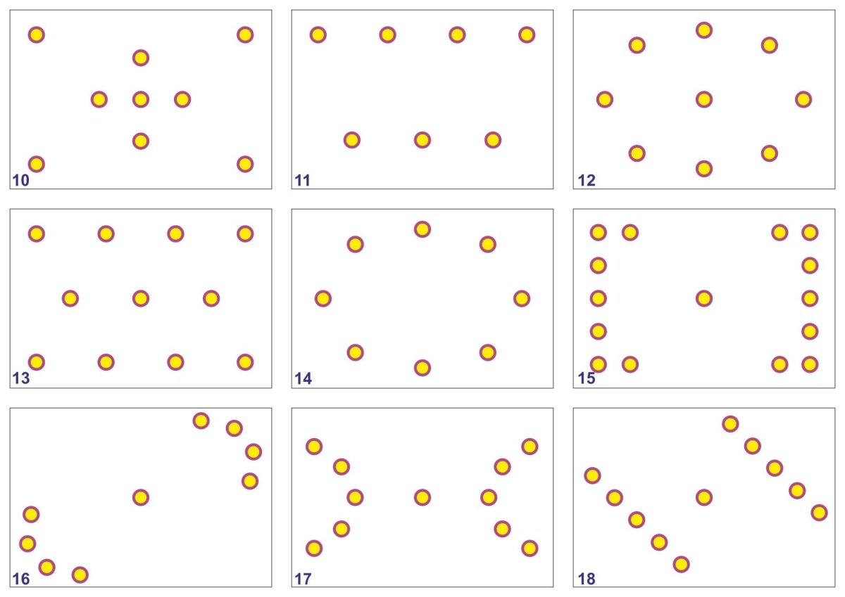 Схематическое расположение точечных светильников на потолке