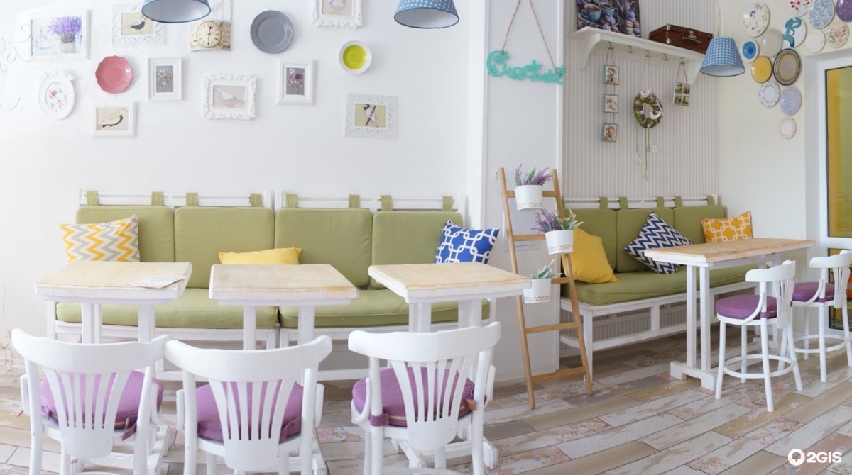 Интерьер вегетарианского ресторана