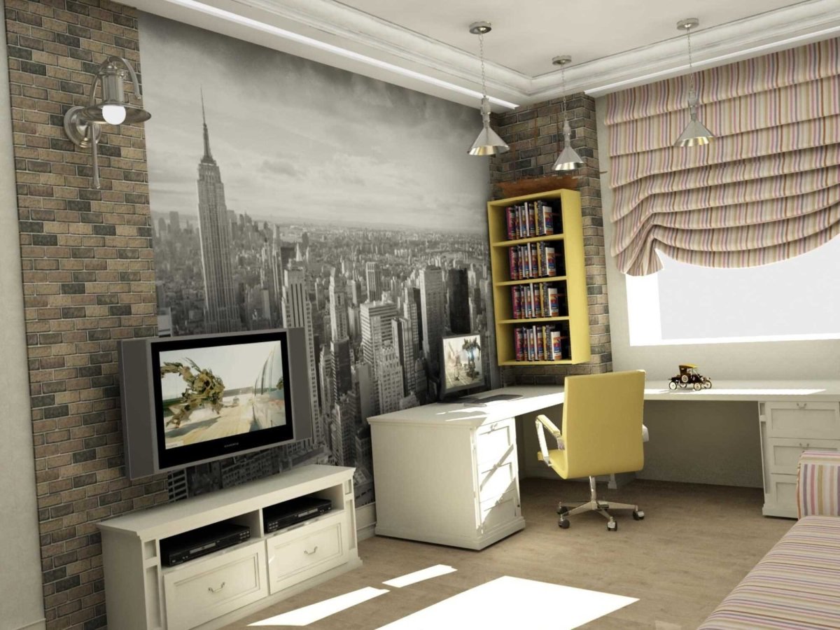 Комната подростка стена прямо высокое разрешение