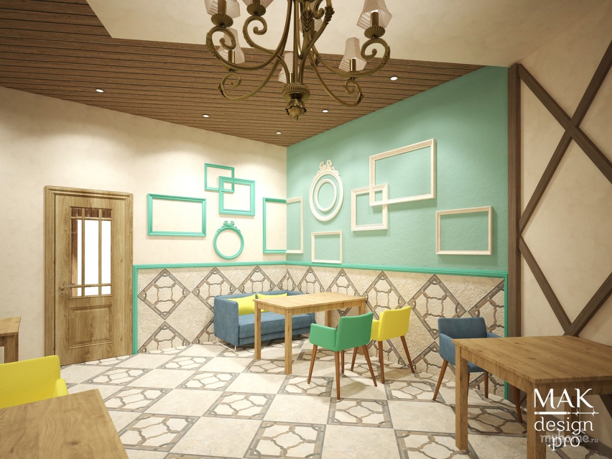 Интерьер маленького семейного кафе