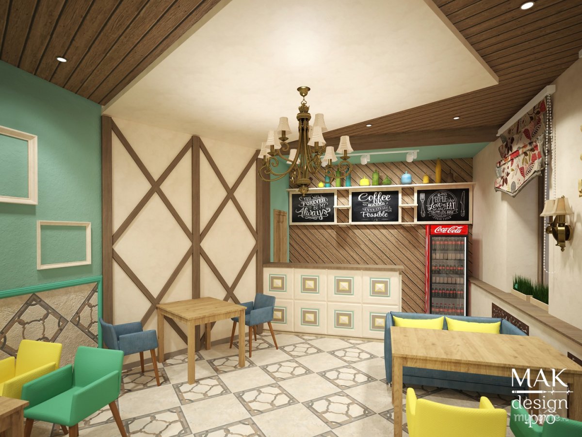 Интерьер семейного кафе