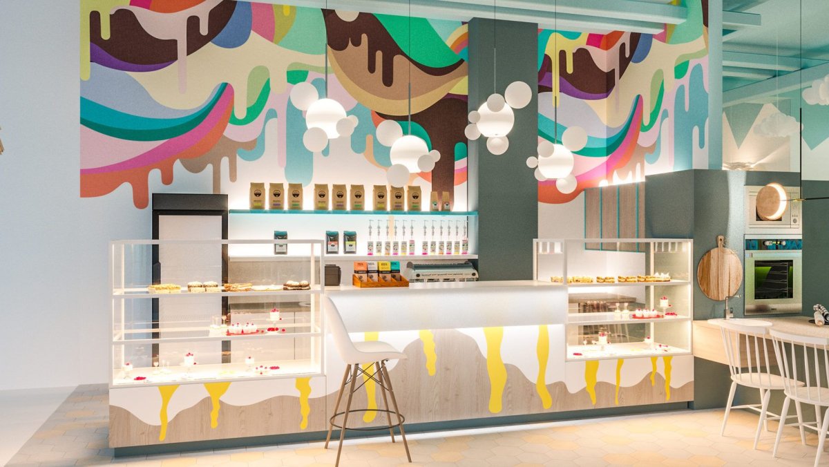 Роспись стен в кафе