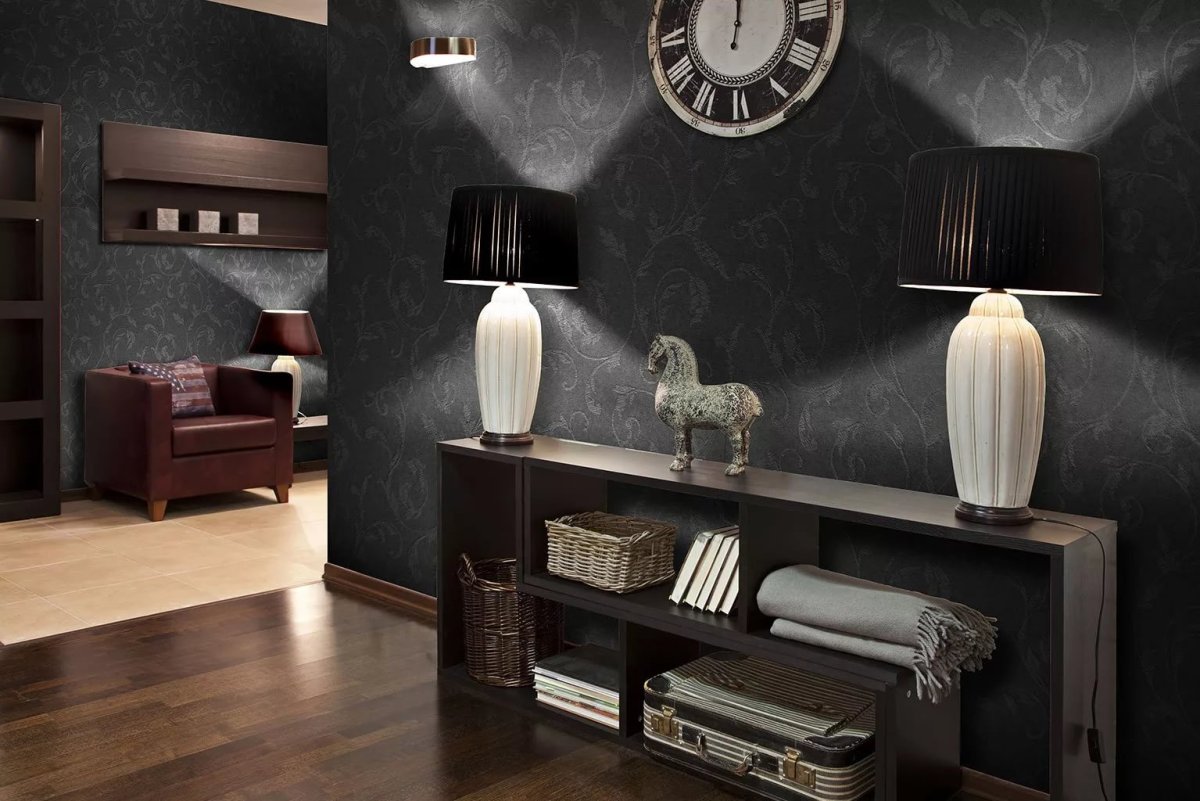 Гостиная в коричневом цвете