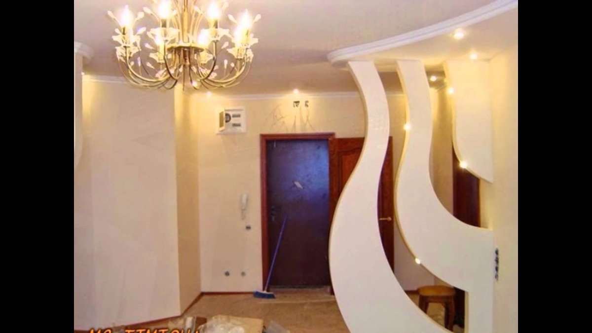 Арка из гипсокартона между кухней и гостиной