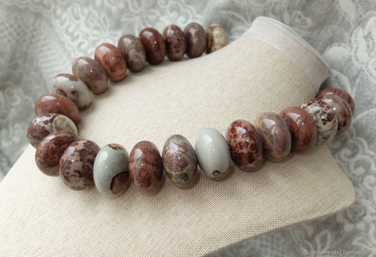 Бусины фарфоровая яшма