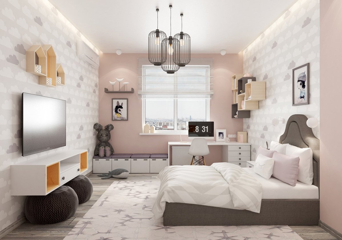 Детская комната в спокойных тонах