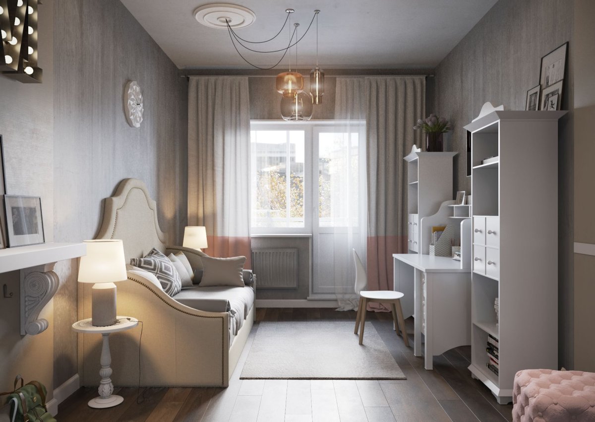 Планировка детской комнаты для двоих