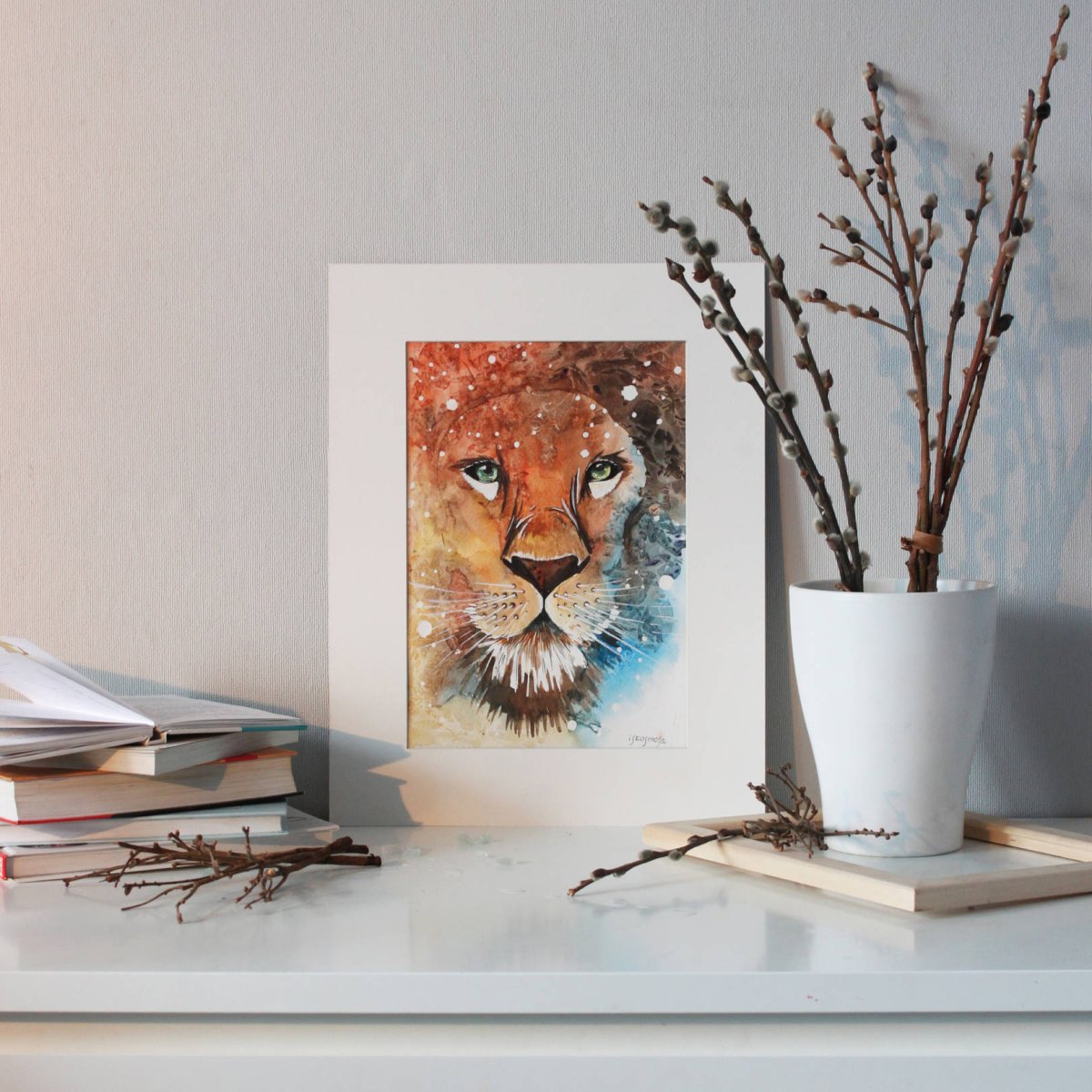 Интерьер акварелью