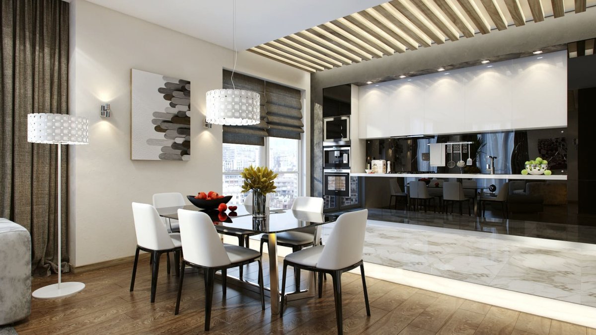 Дизайнерское освещение кухни