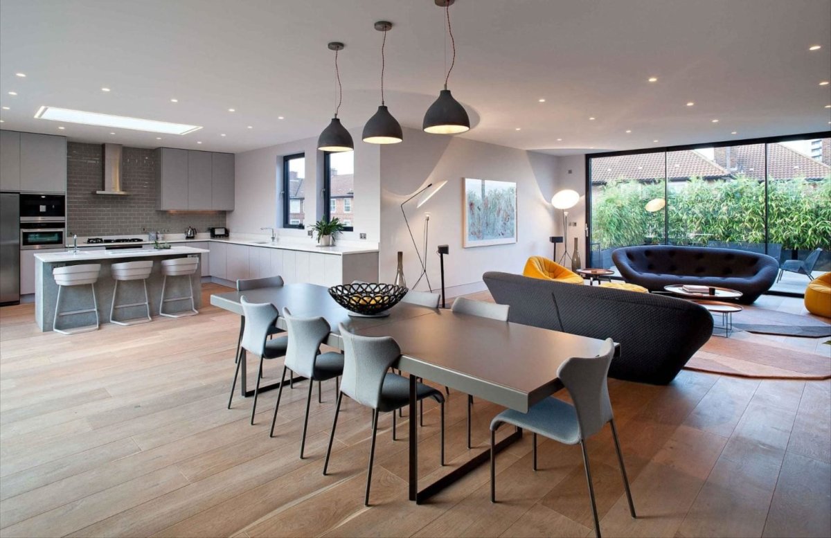 Потолок в кхня-гостиной