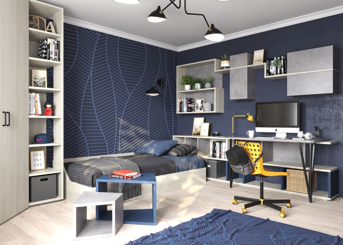 Декор стен в комнате подростка мальчика