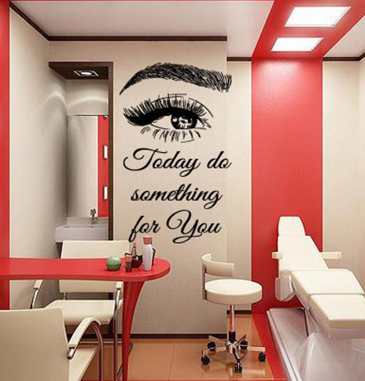 Бирюзовый интерьер салона парикмахерской