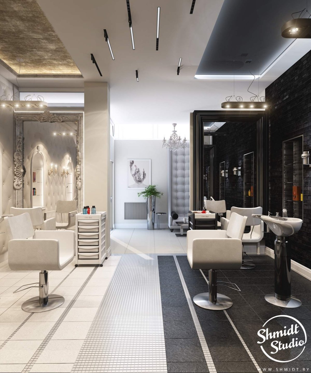 Стильный салон красоты интерьер