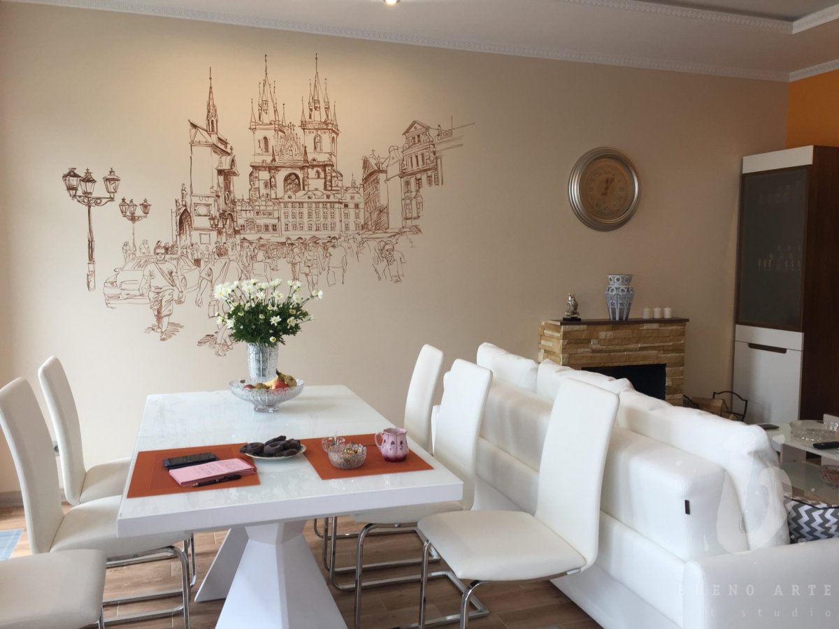 Роспись стен пейзаж