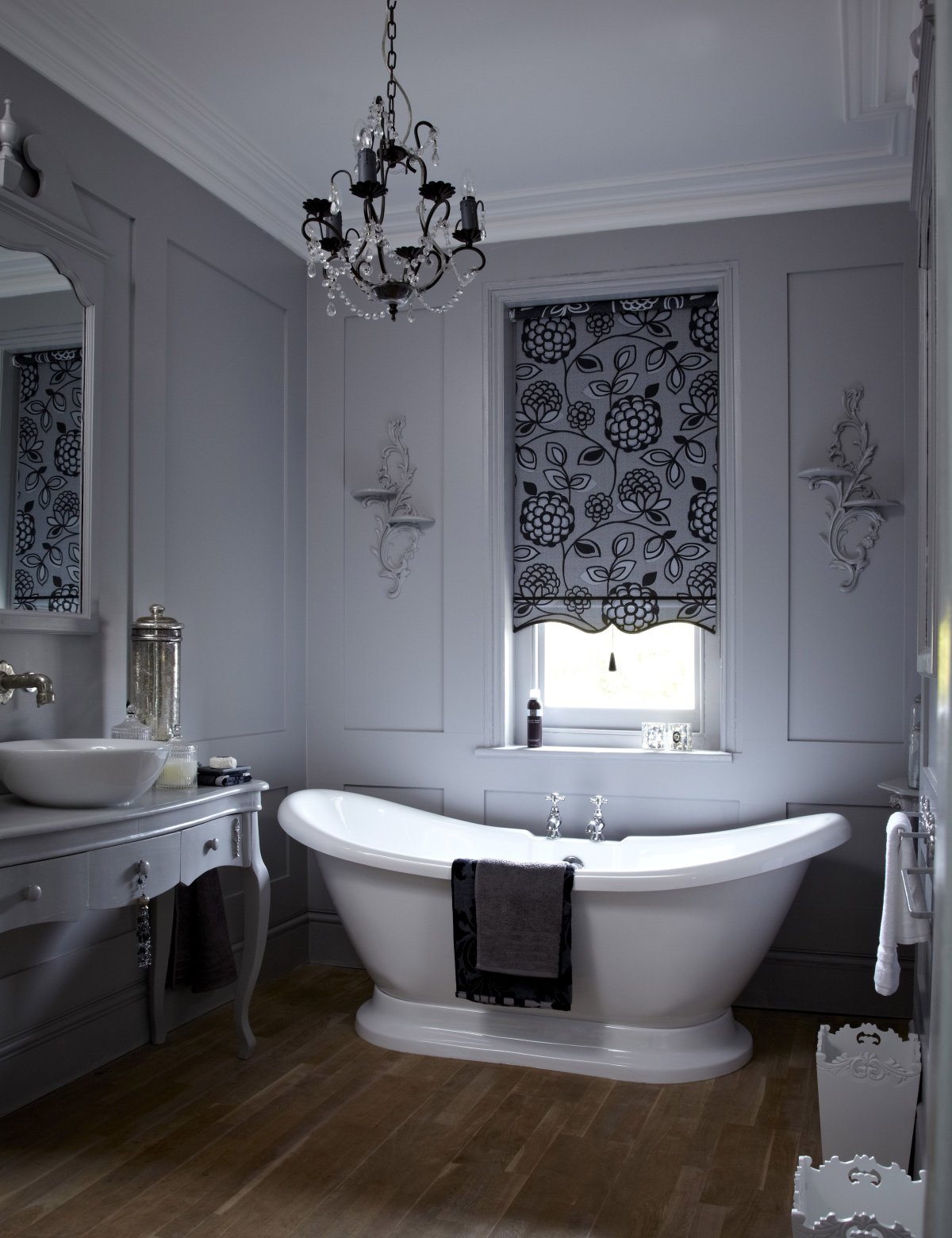 Монохром в ванной комнате