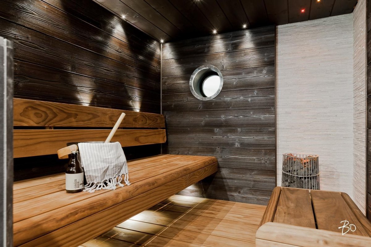 Современная отделка бани