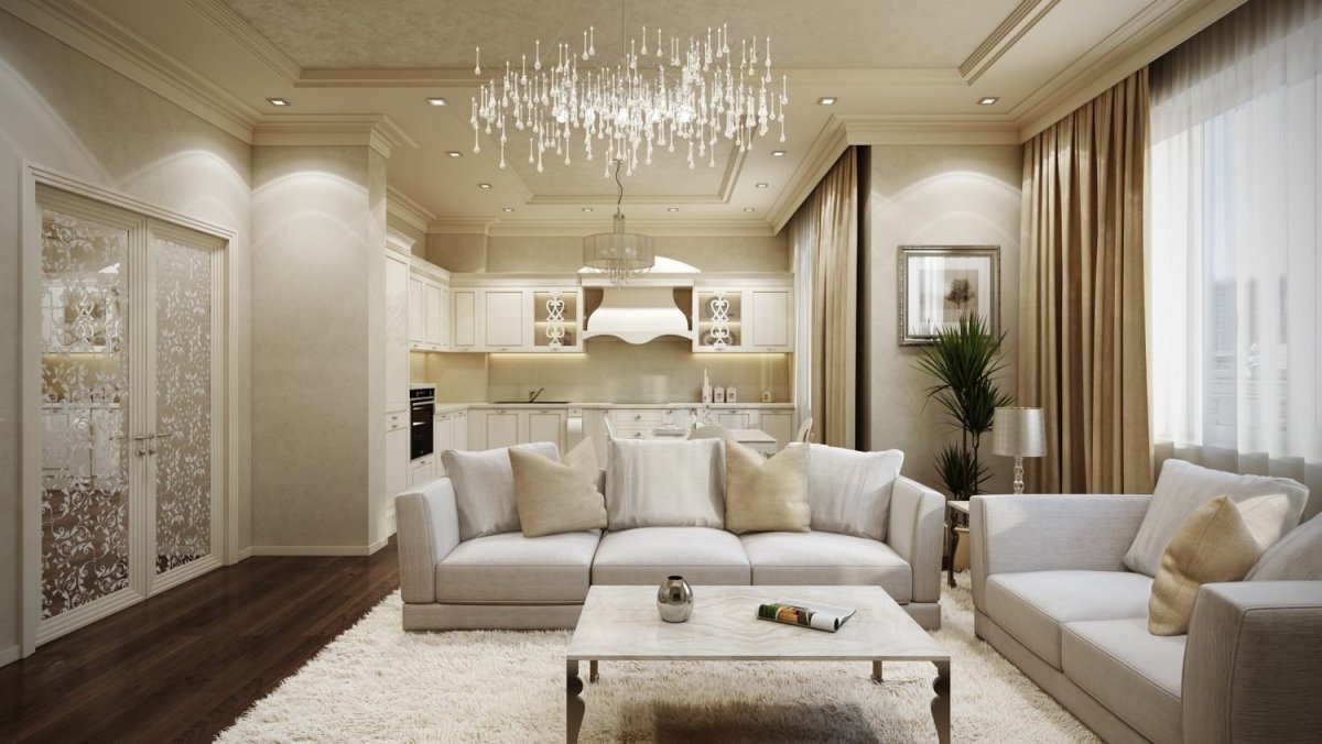 Потолок в гостиной