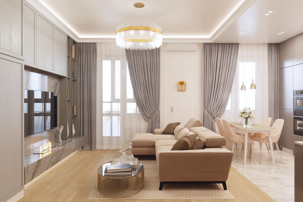 Бежевый интерьер