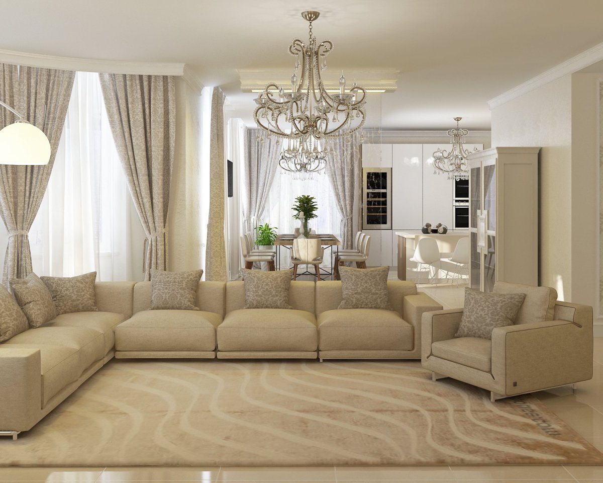 Бежевый интерьер