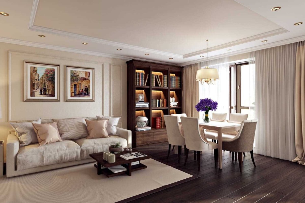 Гостиные в светлых тонах