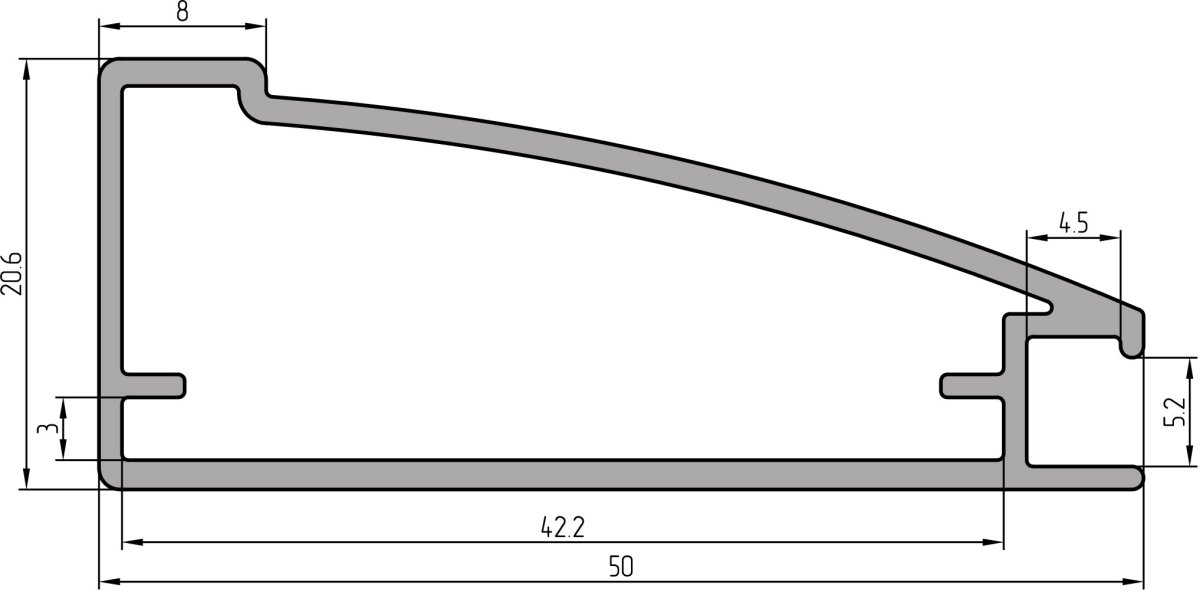 Luminor профиль рамочный в459