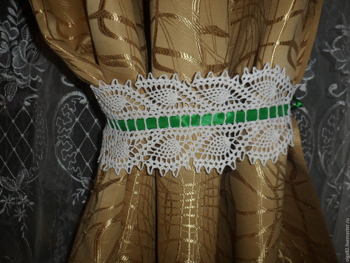 Подвязки для штор из ткани