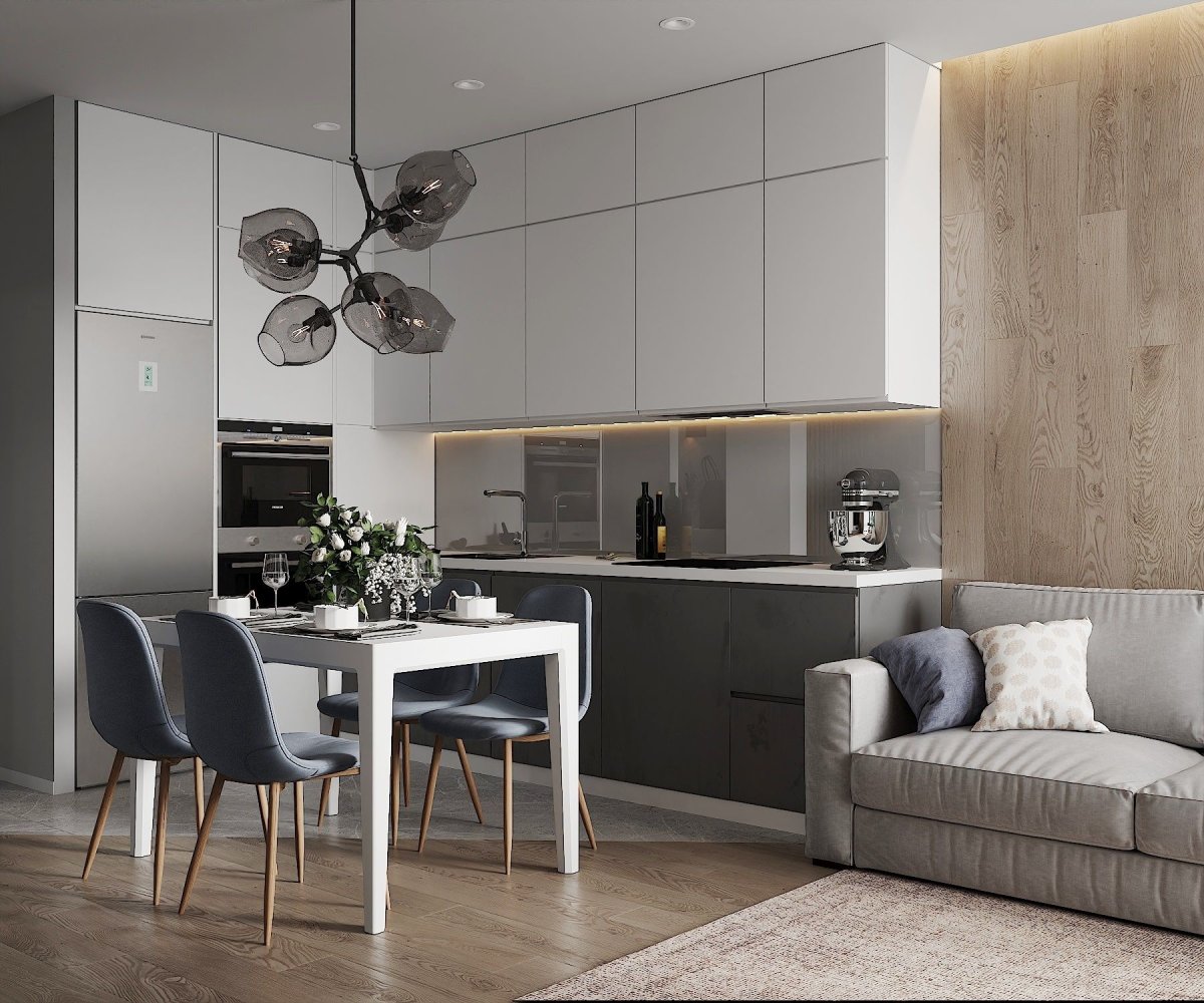 Кухня гостиная интерьер