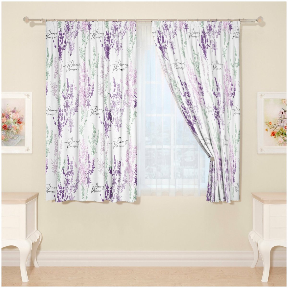 Комплект штор для кухни "Стефани", 136х180 см (каждая), 2 шт., altal