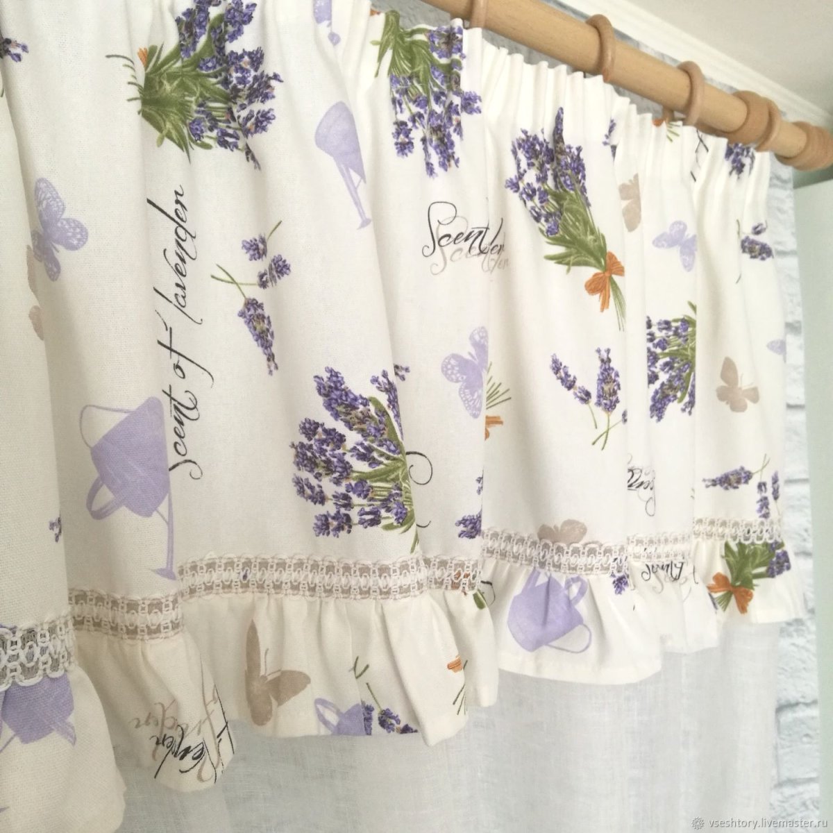 Шторы с сиреневыми цветами