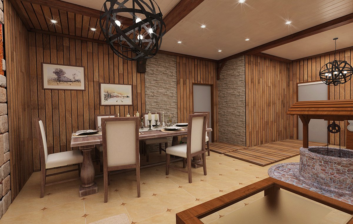 Свет в помывочной в бане