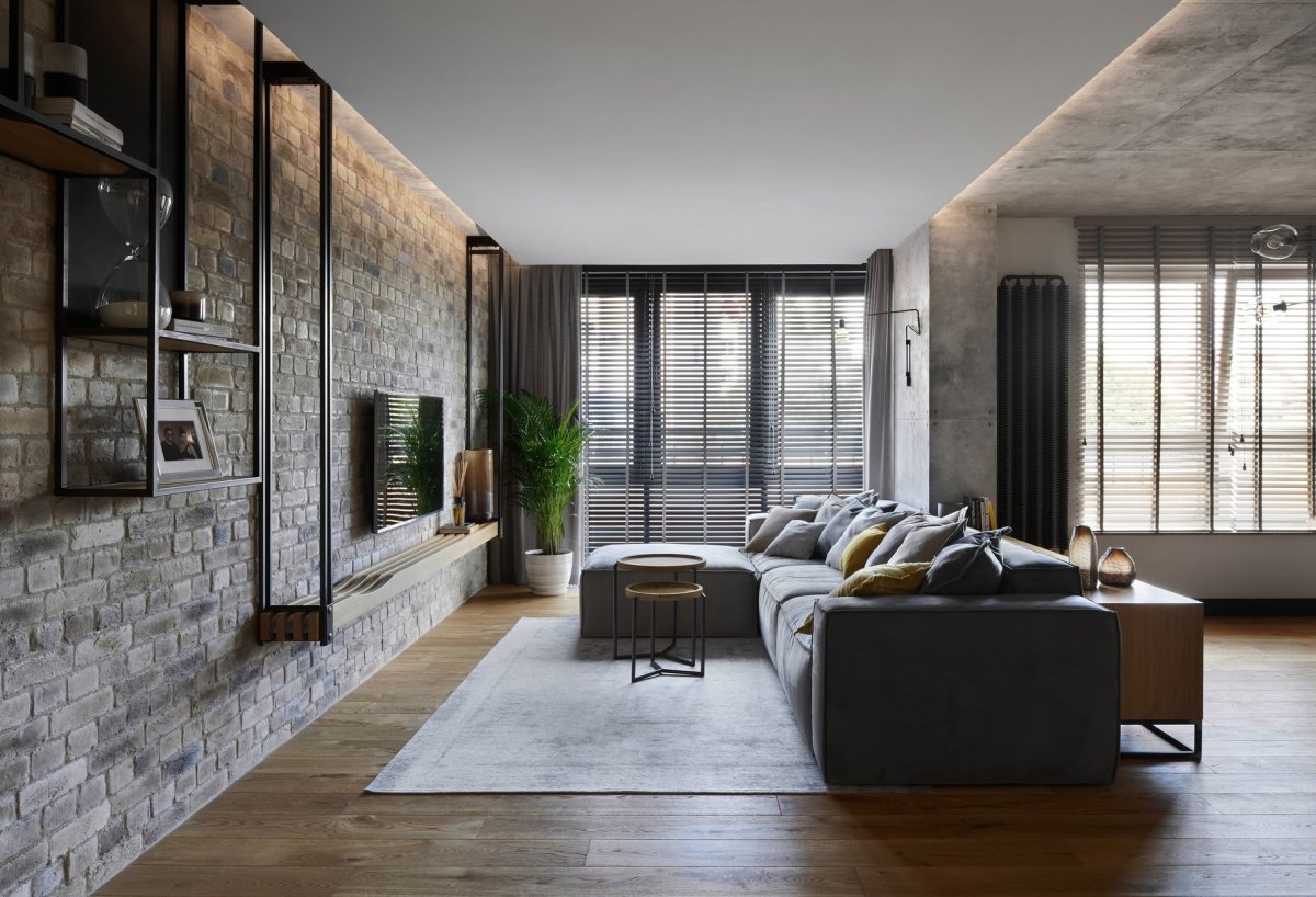 Модный кирпич 2022 год интерьер