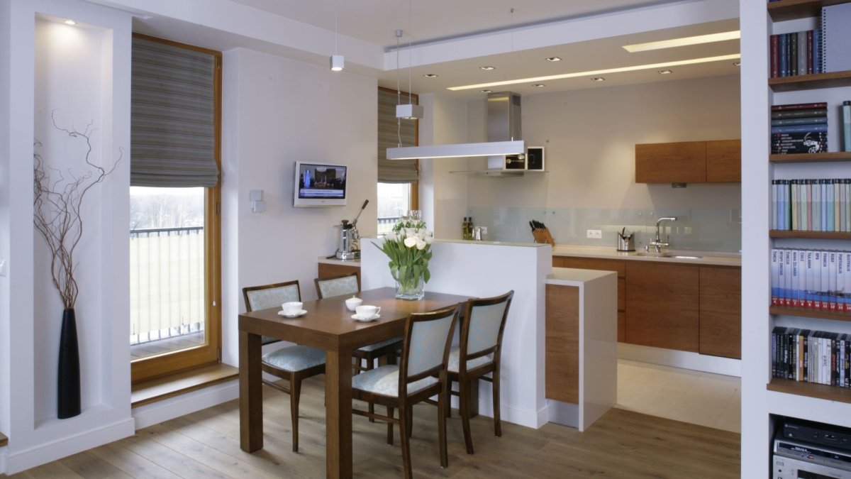 Перегородка между кухней и гостиной