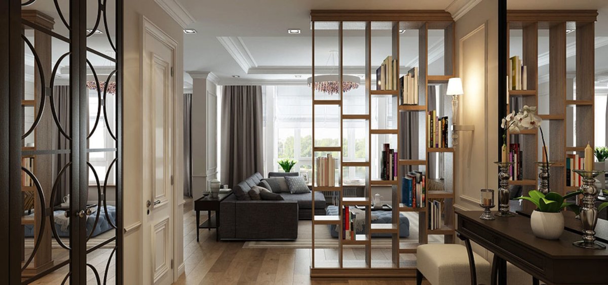 Кухня гостиная с перегородкой