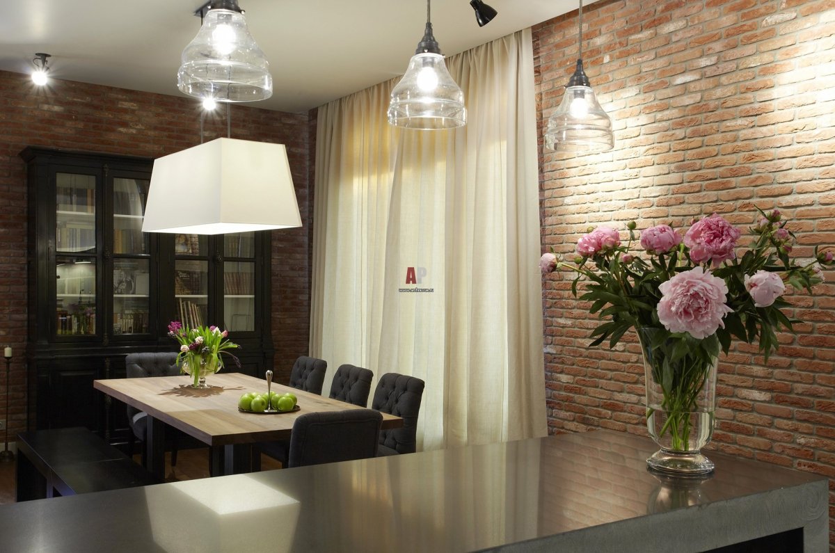 Отделка кухни искусственным камнем