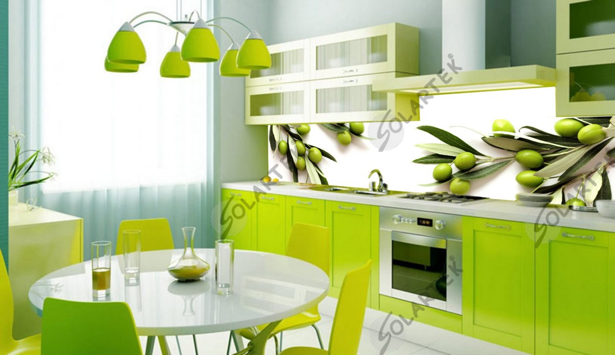 Кухонный гарнитур лимонного цвета