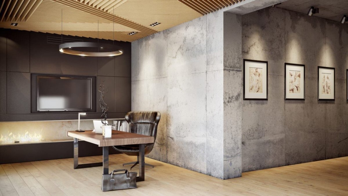 Крашеная штукатурка в интерьере