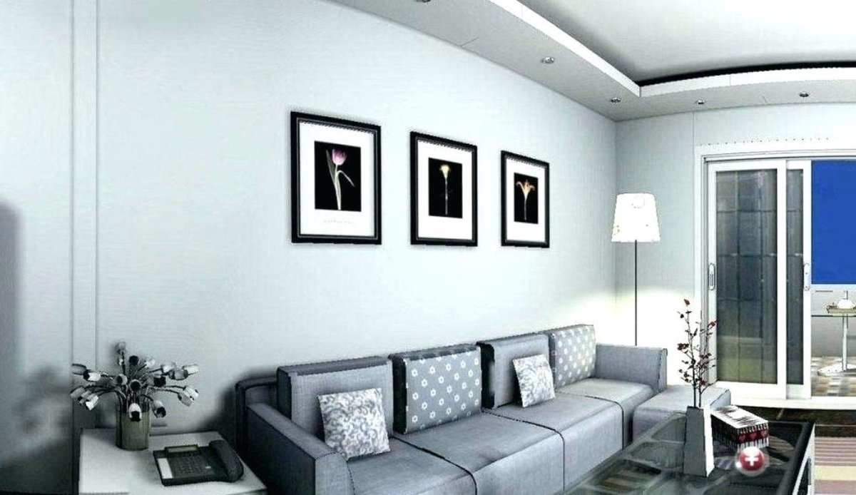 Маленькая гостиная в серых тонах