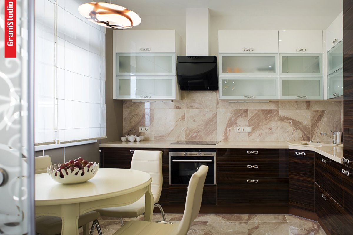 Кухня кофейного цвета