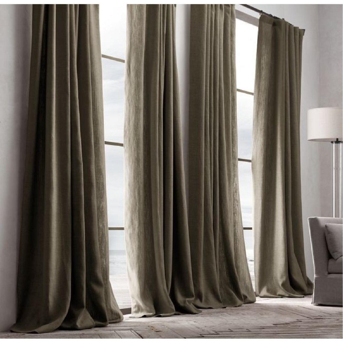 Льняные шторы в интерьере